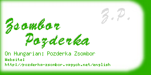 zsombor pozderka business card